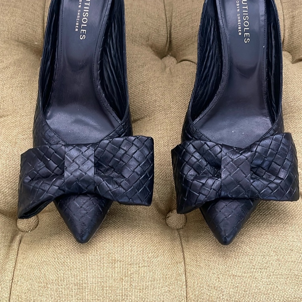 Women's Black Bow Heels